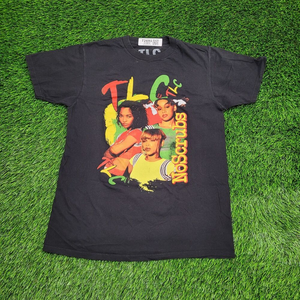 TLC R&B Shirt Womens Medium 18x26 Black Girl Group Portrait